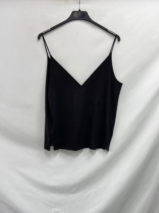 ZARA. Black suede lingerie top TM