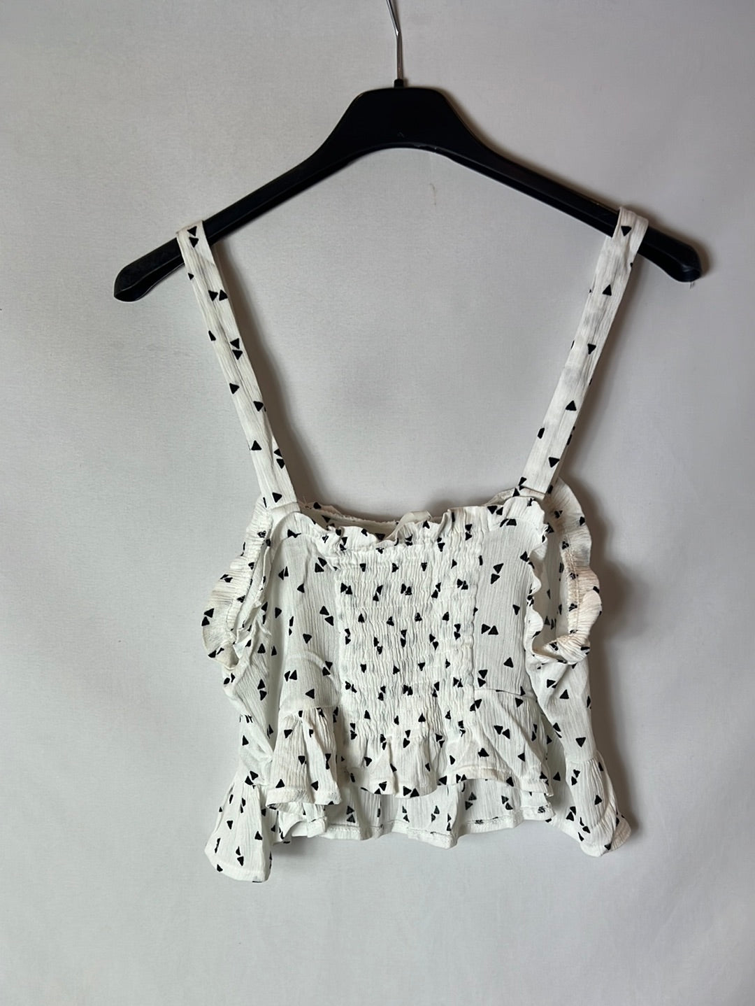 LEFTIES. Croptop blanco y negro. TXS