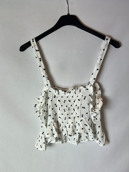 LEFTIES. Croptop blanco y negro. TXS