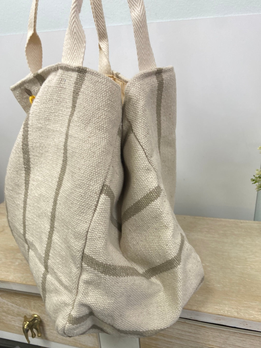OTRAS.Bolso tela beige