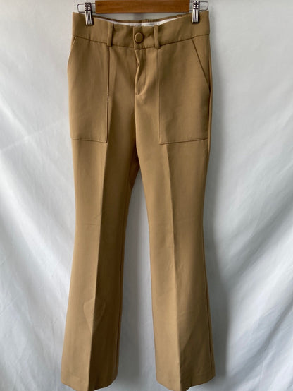 MANGO.Pantalones pinza campana T.34