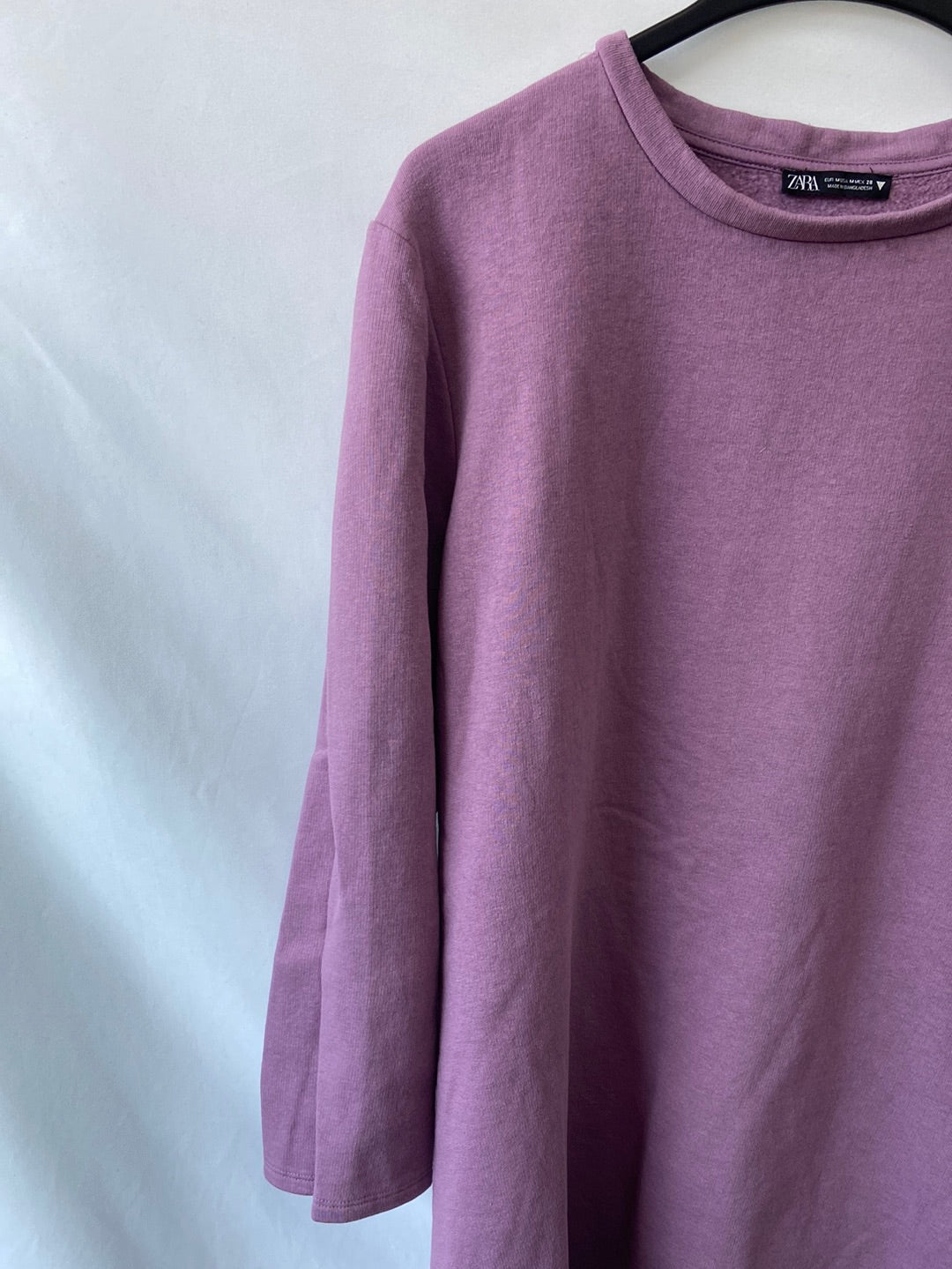 ZARA.Vestido gordito estilo camiseta T.M