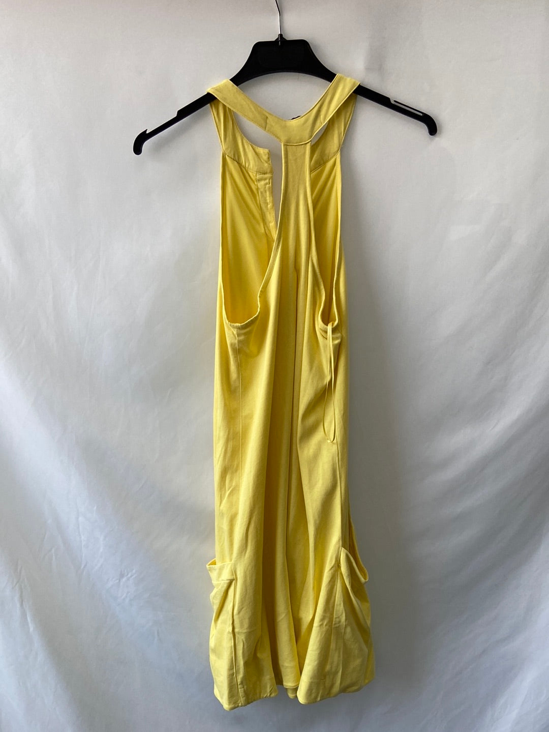 ZARA.Vestido amarillo halter T.S