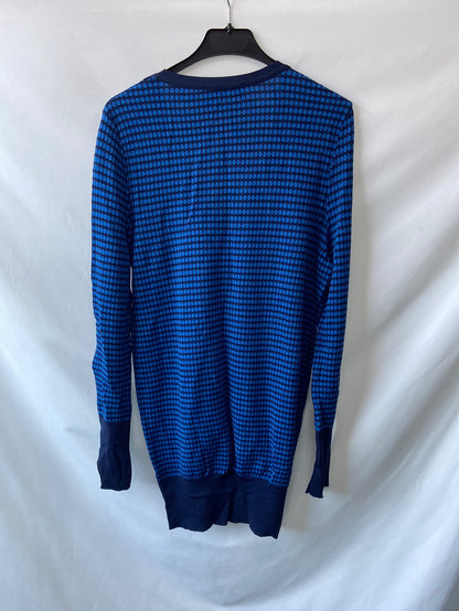 ZARA.Chaqueta punto azul T.M