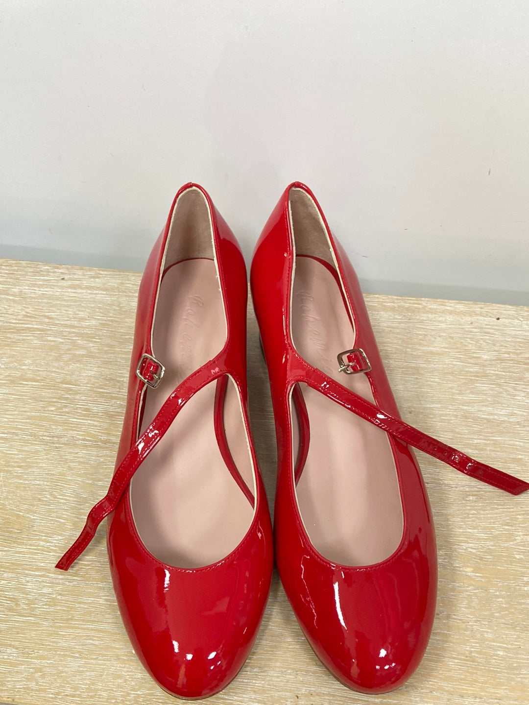 BOHEMIAN.Bailarinas rojas piel T.38