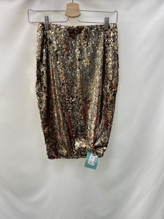 OTRAS.Falda lentejuelas doradas T.S
