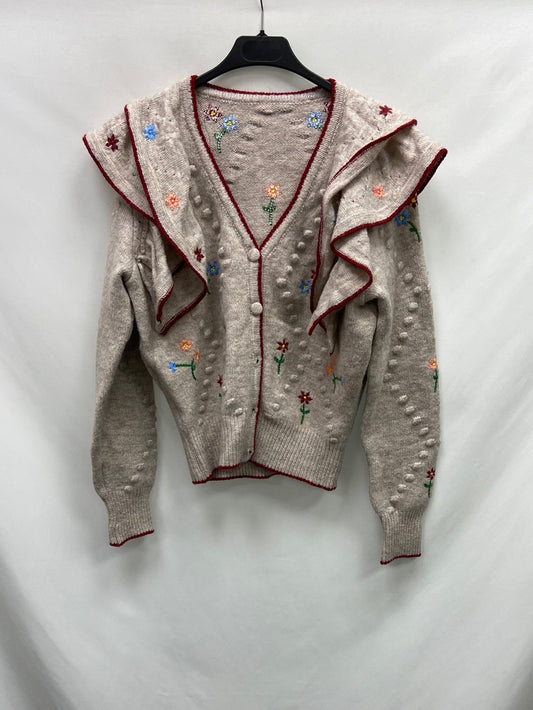 OTHERS.Embroidered ruffled jersey/cardigan TU (S/M)