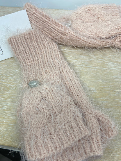 CALVIN KLEIN. Manoplas rosa pelito  TU