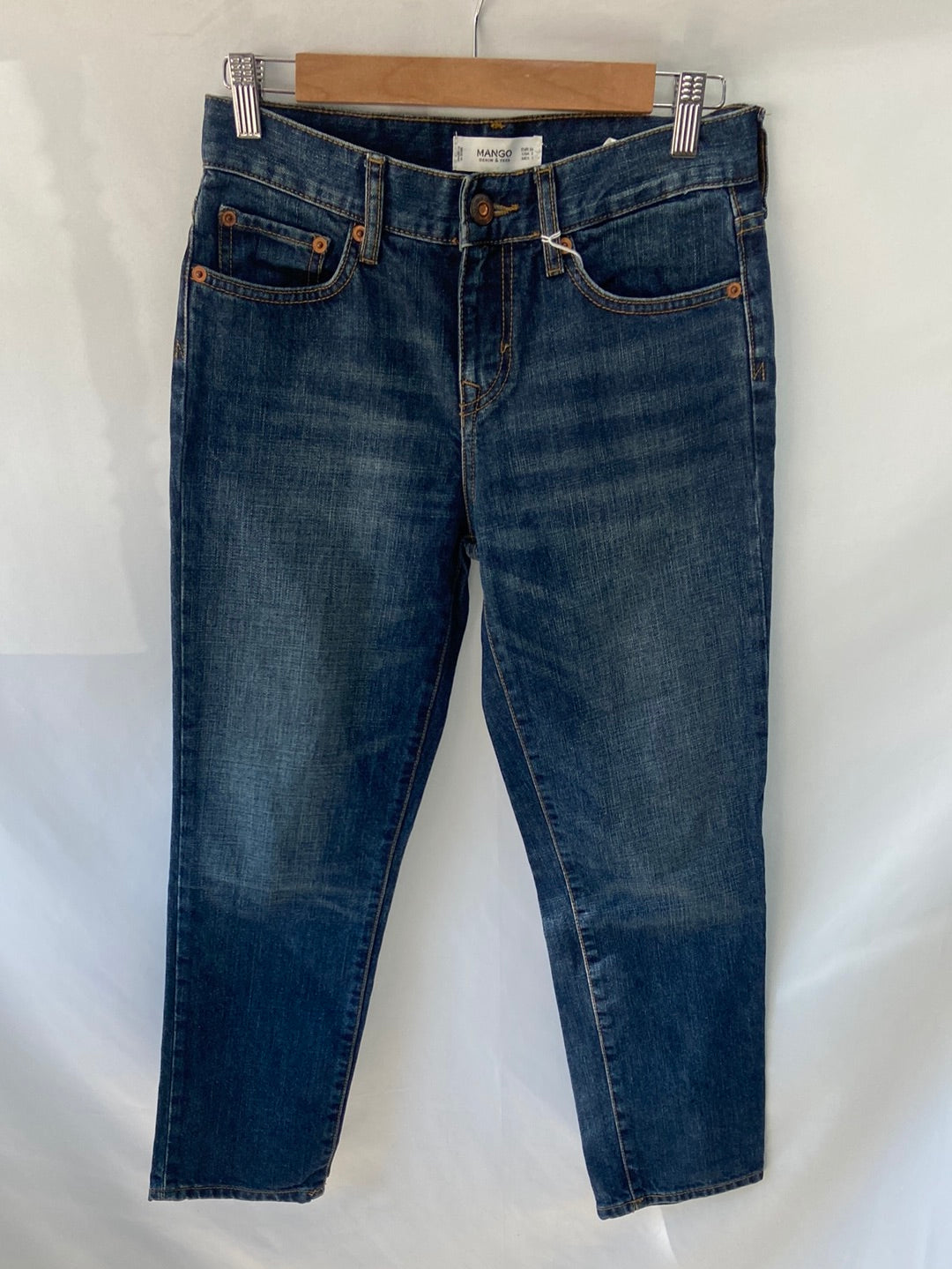 MANGO. Washed blue trousers, size 34