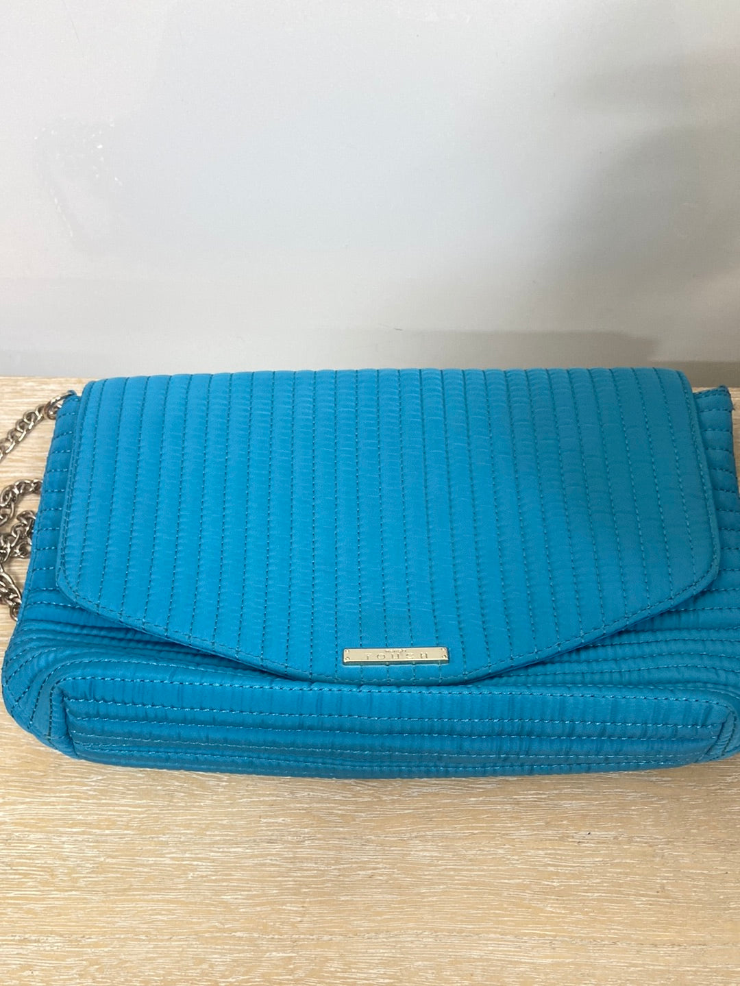 MANGO.Bolso azul textura