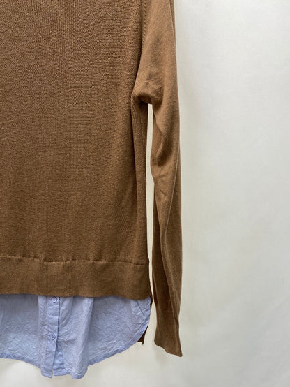 MANGO. Camel double textured jersey TL