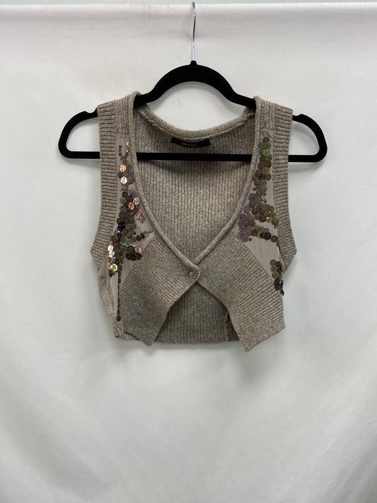 SITA MURT. Sequined knit vest size 38