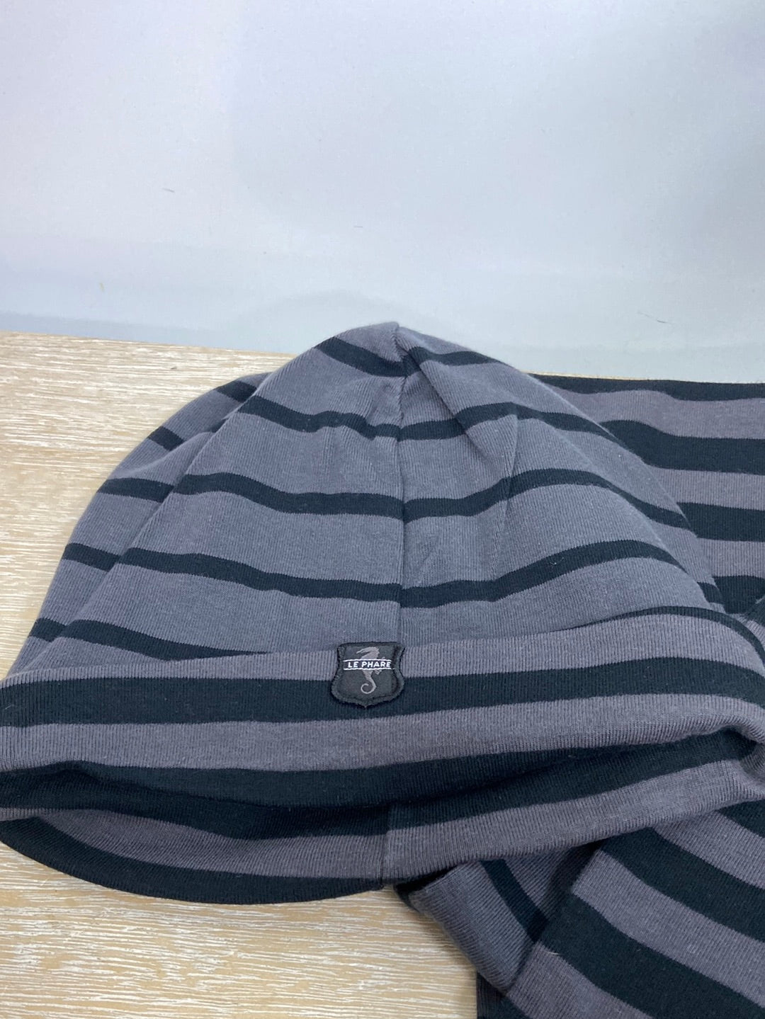 LE PHARE.Pack gorro y bufanda rayas grises