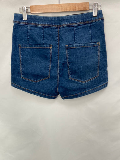 PULL&BEAR.Shorts denim elásticos T.38