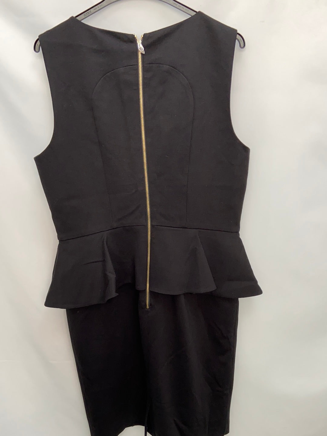 TED BAKER. Black ruffle dress