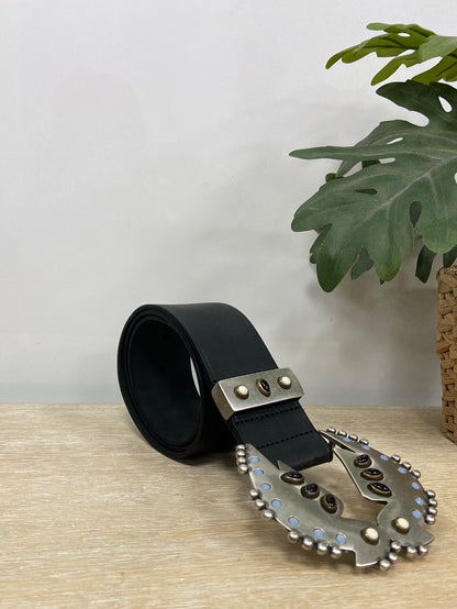 ISABEL MARANT. Silver buckle belt. Tl
