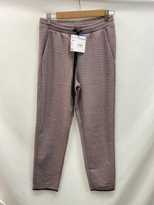 ZARA. Straight-leg wide-leg houndstooth trousers TS