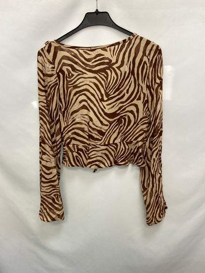 PULL&amp;BEAR.Top animal print T.XS