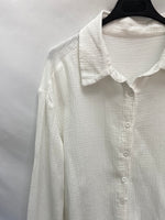 OTRAS.Camisa blanca textura TU(M) oversized