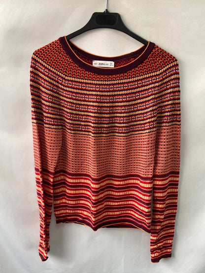 ZARA.Jersey finito punto elástico T.L