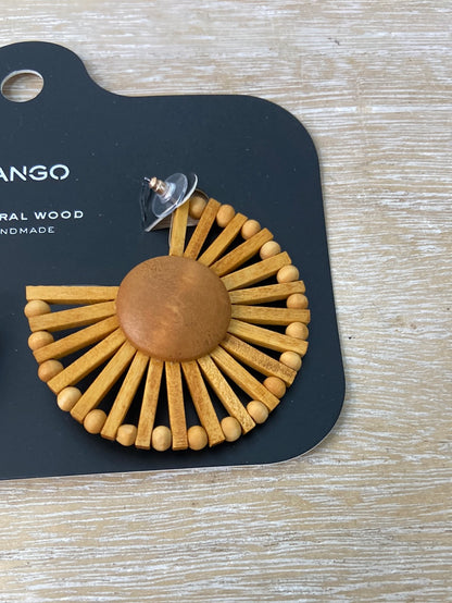MANGO.Pendientes maxi madera