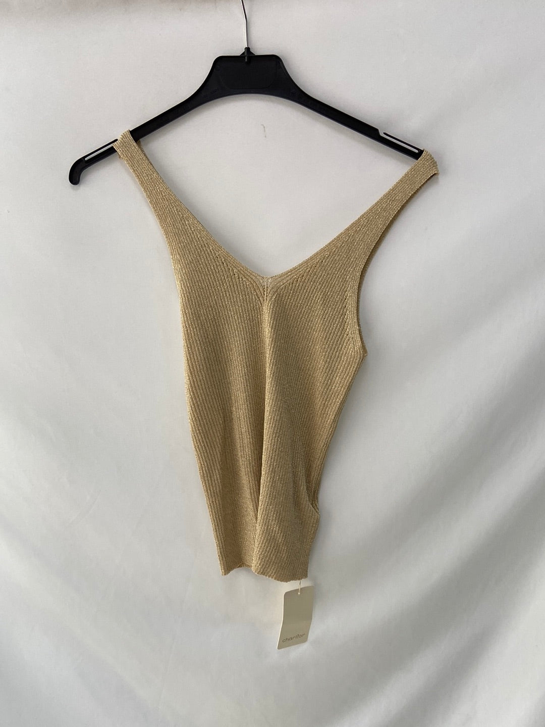CHARLIOR.Top punto dorado TU(S/M)
