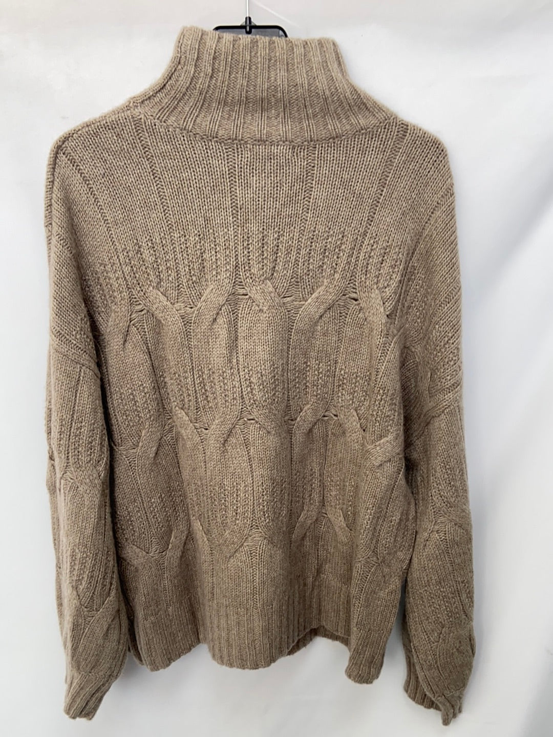 MASSIMO DUTTI.Jersey gordito beige oscuro T.m