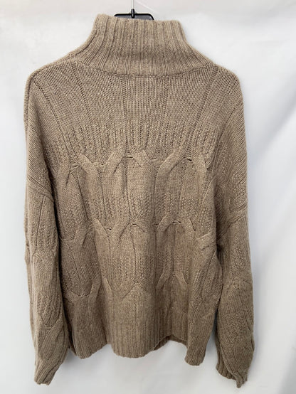 MASSIMO DUTTI.Jersey gordito beige oscuro T.m