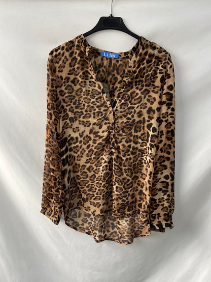 LILAI. Animal print blouse Ts/m