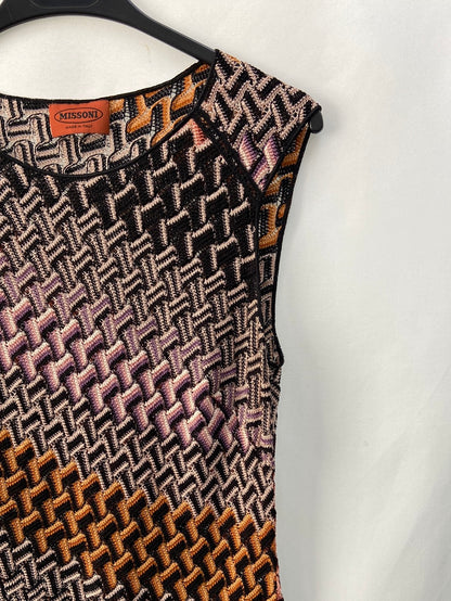 MISSONI.Multicolor gradient knit top Ts
