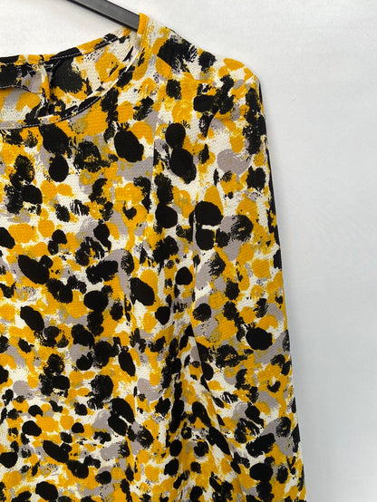 OTHERS. TS double texture multi-print blouse