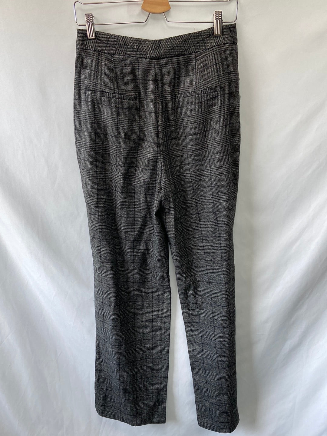 ZARA. Pantalón recto cuadros T.m