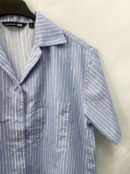 UNIQLO.Camisa rayas manga corta oversized T.S