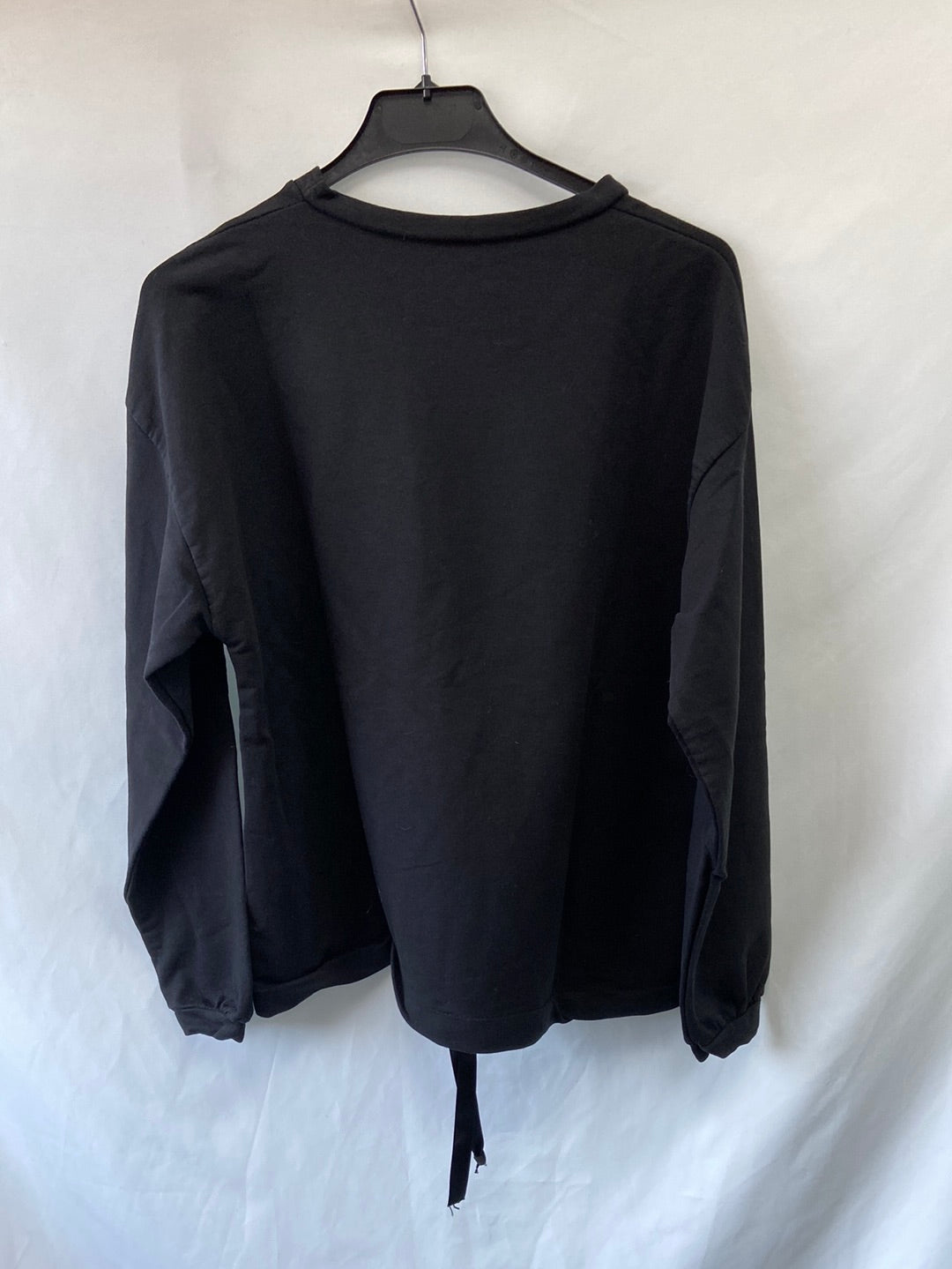 VALENTINA.Sudadera fina negra T.L