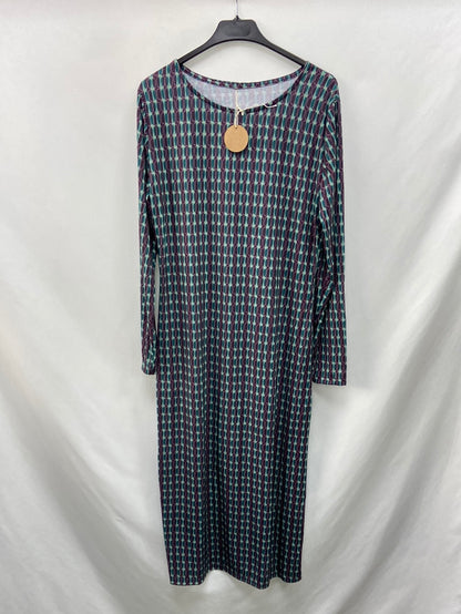 OTRAS. Vestido midi estampadoT.m