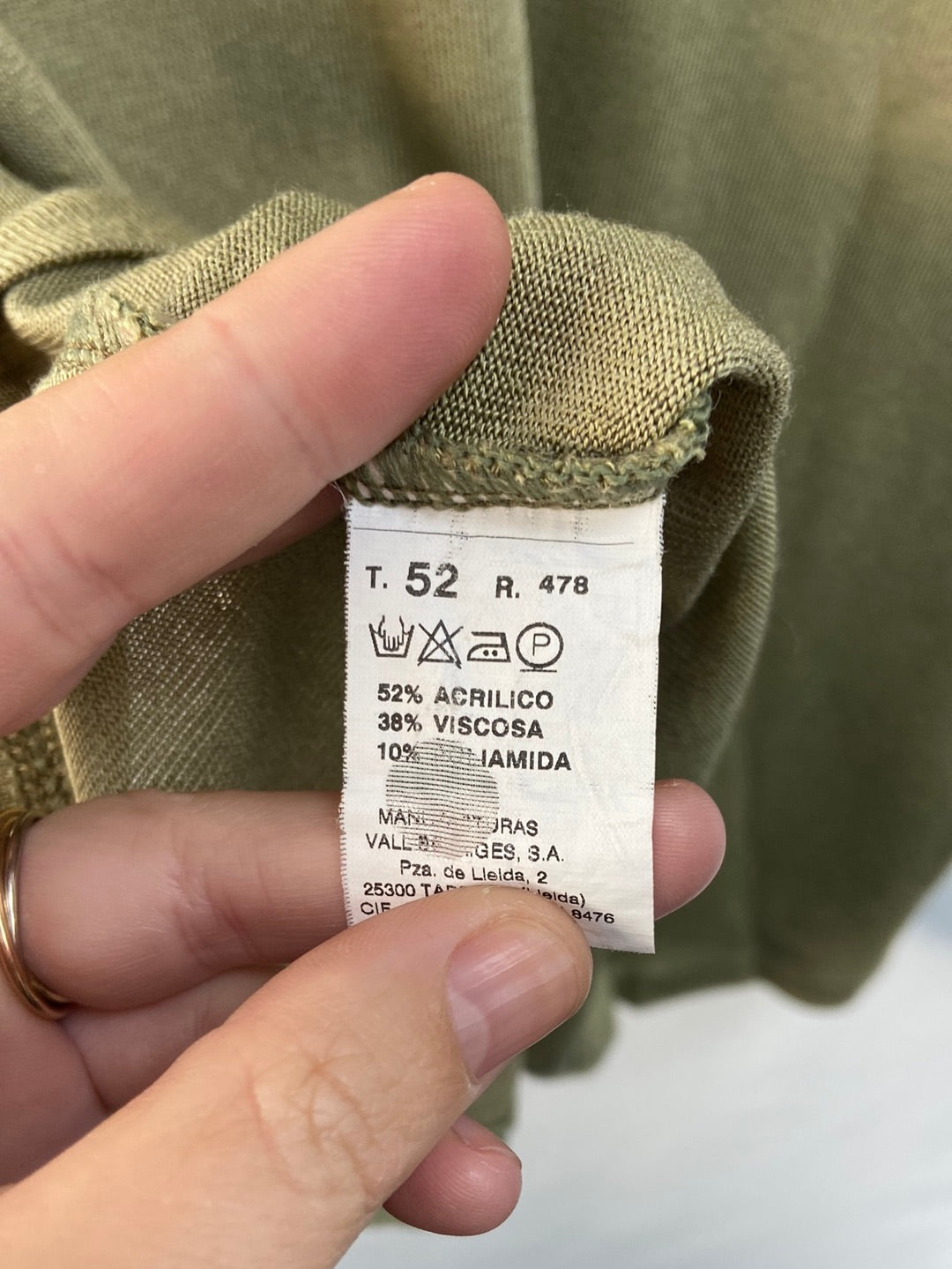 ZERO.Green top embroidered knit TM