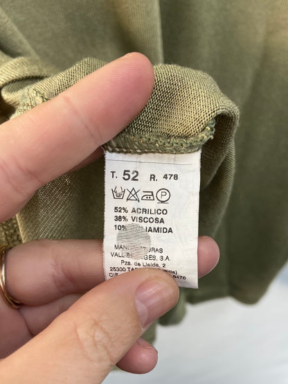 ZERO.Green top embroidered knit TM