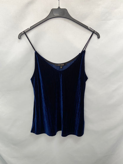 EASY WEAR.Top lencero azul terciopelo T.M