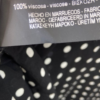 ZARA.Vestido/blusa negra lunares T.S