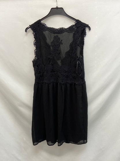 PULL&BEAR.Vestido doble textura botones T.s
