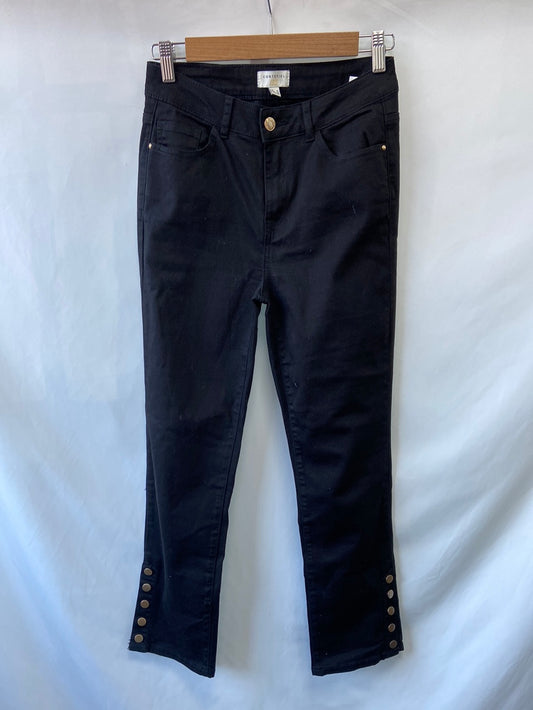 CORTEFIEL. Black studded trousers size 38