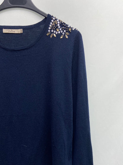 DARLING.Jersey azul pedrería T.S