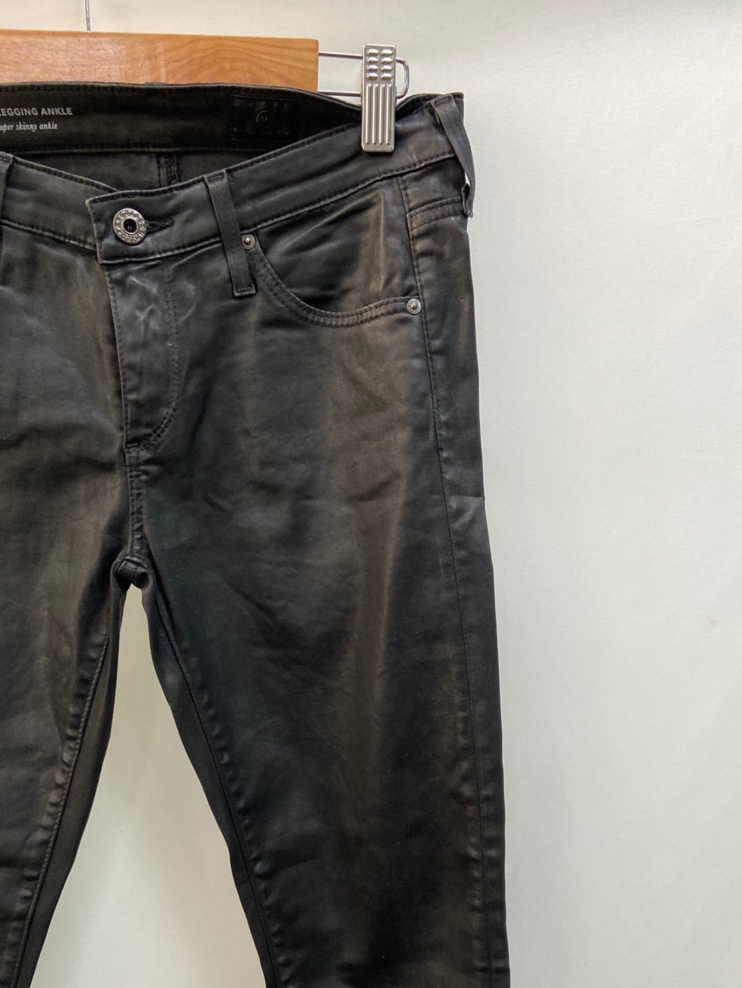 ADRIANO GOLDSHMED. Waxed trousers size 36