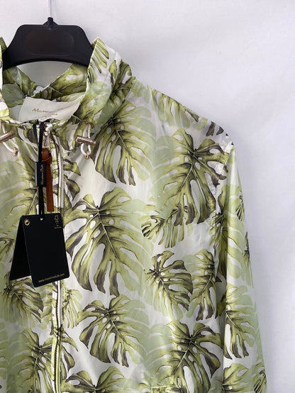 MASSIMO DUTTI.Waterproof jacket leaves Tm