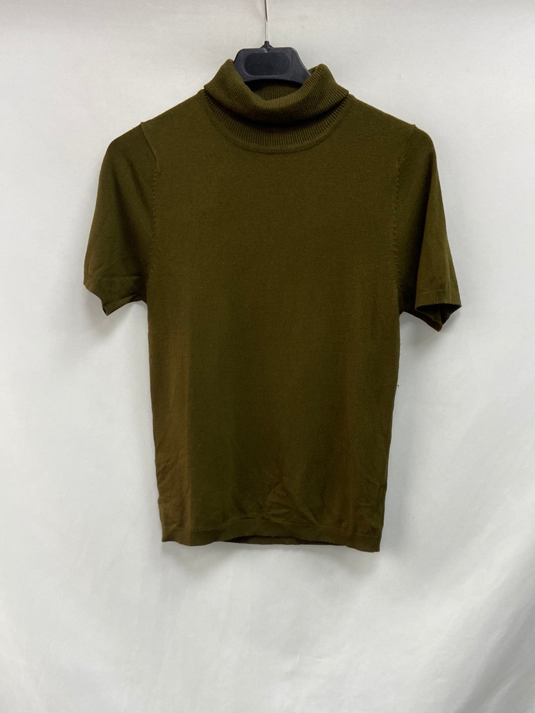 MANGO.Jersey verde caqui manga corta T.S