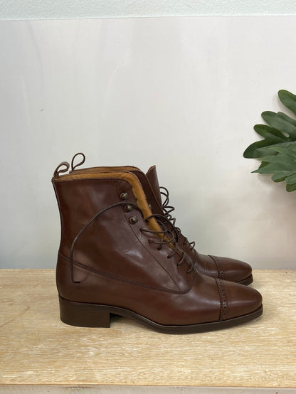 DIPLOMATIC.Botines piel marrón T.37