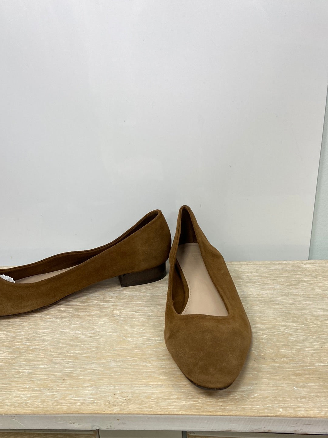 MASSIMO DUTTI.Manoletinas camel T.41