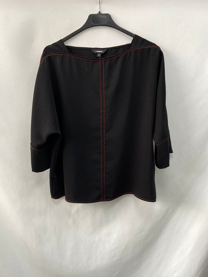 EXPRESS.Black blouse with Ts seams