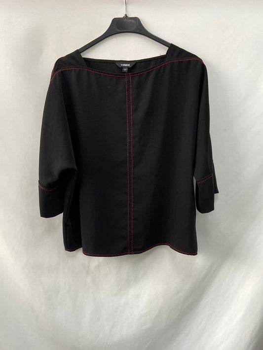 EXPRESS.Black blouse with Ts seams