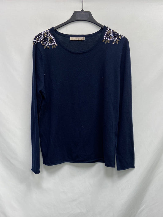 DARLING.Blue rhinestone jersey TS